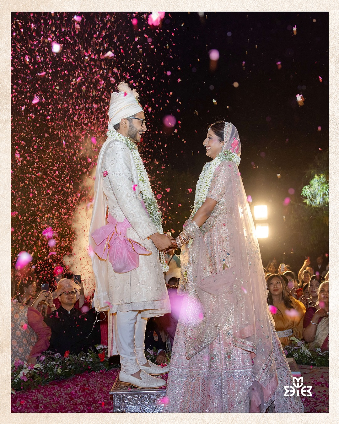 🌸 Priyasha & Raghav - Wedding Reception - Regal Floral Romance 🌸An evening steeped in grace, g